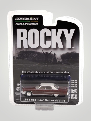 미국 그린라이트 1:64 헐리우드 록키 1973 캐딜락 버건디 다이캐스트 자동차 모형
